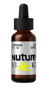 Frasco Nuture Vitaminas D3+K2